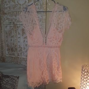Beautiful peach lace Romper